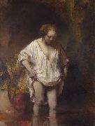 Rembrandt, A woman bathing.